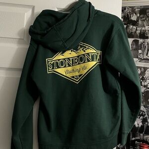 Stoneonta forest green hoodie